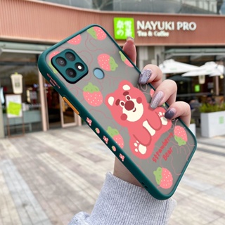 เคสโทรศัพท์มือถือ ซิลิโคนนิ่ม กันกระแทก ลายการ์ตูนหมี สตรอเบอร์รี่ สําหรับ OPPO A15 A15s A35 4G