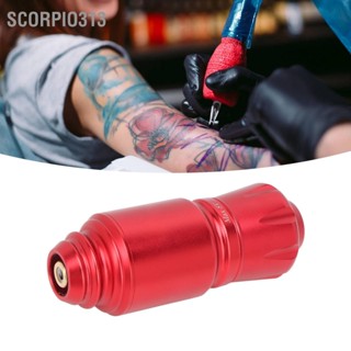 Scorpio313 ชุดปากกาเครื่องสัก RCA สายคลิปปรับแรงดันไฟฟ้า Professional Complete Tattoo Kit สีแดง 100‑240V