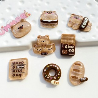 การ์ตูนหมีใส Diy Crocs Charm เคสโทรศัพท์ DIY ตกแต่ง Diy Crocs Diy อุปกรณ์เสริม Diy กิ๊บติดผมตกแต่ง Aube