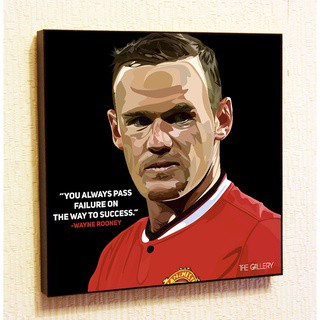 Wayne Rooney Manchester United MU โปสเตอร์อะคริลิค ผ้าใบ พิมพ์ลายคําคมแรงบันดาลใจ สําหรับตกแต่งผนังบ้าน