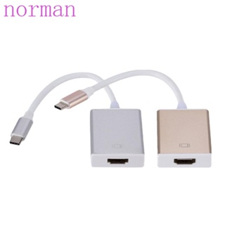 Norman อะแดปเตอร์แปลงสายเคเบิ้ล Type C เป็น HDMI HD USB 3.1 เป็น HDMI 1080p 10Gbps สําหรับแล็ปท็อป ทีวี มอนิเตอร์ โปรเจคเตอร์