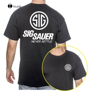 เสื้อยืด พิมพ์ลายโลโก้ Sig Sauer ขนาดใหญ่ คุณภาพสูง 4XL 5XL 6XL