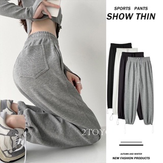 2TOYOUNG  กางเกงขายาว คาร์โก้ กางเกง เชือกอเมริกันคลาสิค Cargo pants 2023 NEW 071959 Trendy ทันสมัย Chic Beautiful ES220022 36Z230909