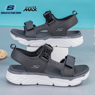 Skechers_ MAX CUSHION รองเท้าแตะลําลอง น้ําหนักเบา ขนาดใหญ่ สําหรับผู้ชาย เหมาะกับการเล่นโยคะ