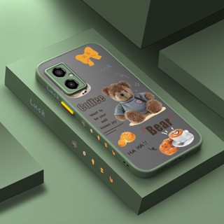 เคสมือถือ แบบแข็ง ขอบซิลิโคนนิ่ม ลายการ์ตูนหมีน่ารัก กันกระแทก สําหรับ Xiaomi Poco M4 5G Redmi Note 11R