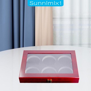 [Sunnimix1] กล่องเคสใส่ลูกพัคฮอกกี้ 6 หลุม กันฝุ่น ใช้ง่าย พร้อมตัวล็อก