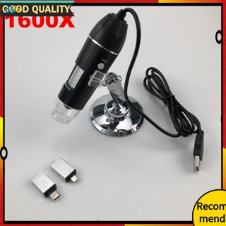 กล้องจุลทรรศน์ดิจิทัล 1600X 3in1 Type C USB แบบพกพา สําหรับบัดกรี แว่นขยาย LED ซ่อมโทรศัพท์มือถือ