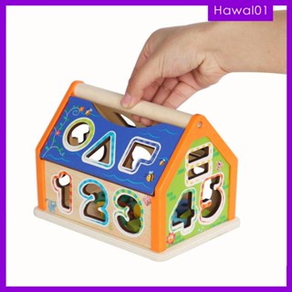 [Hawal] Montessori ลูกบาศก์มอเตอร์ไม้ ของเล่นสําหรับเด็กวัยหัดเดิน