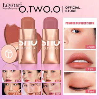 JULYSTAR O.two.o เมคอัพ บลัชออน ไฮเดรตติ้ง กลอส ลิป &amp; แก้ม 6 สี เครื่องสำอางเพื่อความงาม แป้งนุ่ม บลัชออน บลัชเชอร์ ไฮไลท์ คอนทัวร์ ใบหน้า