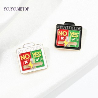 Youyo My Attitude เข็มกลัดเคลือบ รูปการ์ตูนตลก แฟชั่น สําหรับติดเสื้อผ้า