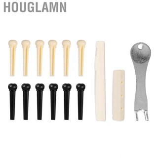 Houglamn Guitar Pin Puller Saddle Set  Professional Black Yellow Easy To Use for Guitarists