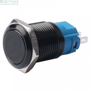 【Big Discounts】5pcs 12mm Button Waterproof Metal Push Button Switch 12V Momentary Switch Black#BBHOOD