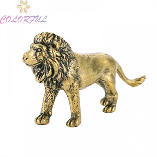 【COLORFUL】Bronze Ornaments Car/ Desktop Decoration Animal Statue House Office Table