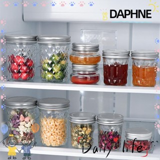 Daphne ขวดโหลแก้วใส ลายเพชร ขนาด 120 มล. 250 มล. 280 มล. 350 มล. 450 มล. 650 มล.