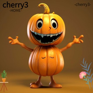 Cherry3 รูปปั้นคนฟักทองเรซิ่น สีส้ม สําหรับตกแต่งบ้าน และสวน