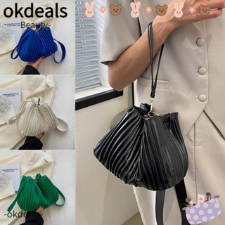 OKDEALS กระเป๋าสะพายไหล่ ทรงบักเก็ต จุของได้เยอะ แฟชั่นสําหรับสตรี