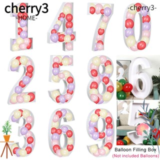 Cherry3 กล่องบรรจุลูกโป่ง DIY กรอบตัวเลข กล่องแสดงเด็กอาบน้ํา