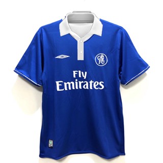 เสื้อกีฬาแขนสั้น ลายทีมชาติฟุตบอล Chelsea 03-05 ชุดเหย้า สไตล์เรโทร