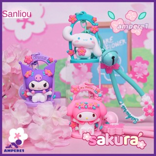 Creative Sanrio Kulomi Swing พวงกุญแจหูใหญ่สุนัข Merlot ตุ๊กตากระเป๋านักเรียนจี้ของขวัญเล็กๆ-AME1 -AME1