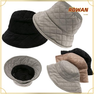 Rowans หมวกบักเก็ต บุกํามะหยี่ หนา ลายสก๊อต ให้ความอบอุ่น สําหรับผู้หญิง