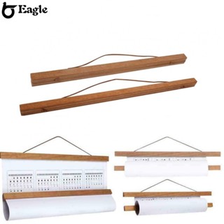 ⭐24H SHIPING⭐Walnut Magnetic Wooden Photo Picture Frame Wall DIY Poster Scroll Paint Hanger
