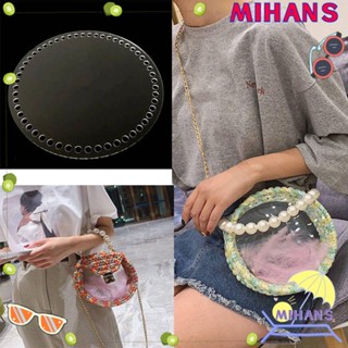 Mih แผ่นบอร์ดอะคริลิคใส ทรงกลม 10 12 15 18 20 ซม. สําหรับถักโครเชต์ DIY