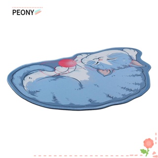 PEONYPAVILION แผ่นรองเมาส์เล่นเกม กันลื่น ลายแมวน่ารัก ขนาด 11.8 X 7.5 นิ้ว สีฟ้า สําหรับบ้าน