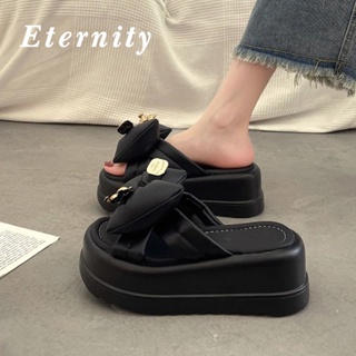 Eternity  รองเท้าส้นสูง สบายๆ แฟชั่น ส้นหนา รองเท้าแตะผู้หญิง แฟชั่น รองเท้าแตะ หนามาก นุ่ม สบายสุดๆ 2023 ใหม่ 30Z071206  ins Beautiful Trendy High quality B28G0YG 36Z230909