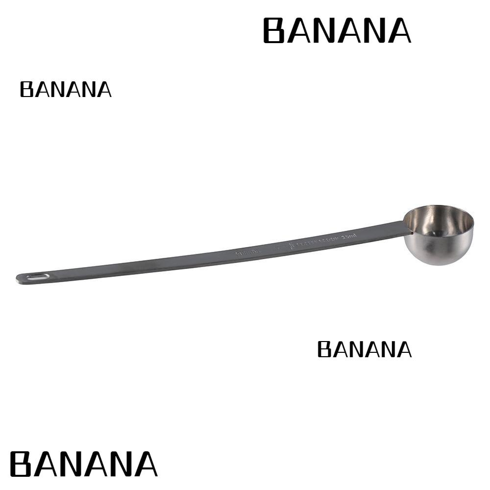 Banana1 ช้อนตวงกาแฟ สเตนเลส ด้ามจับยาว หนา คุณภาพสูง 5 10 15 20 25 30 มล.