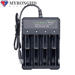 Myronghd 18650 ที่ชาร์จแบตเตอรี่ 16340 10440 ไฟ LED อัจฉริยะ