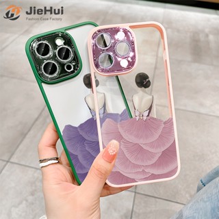 Jiehui เคสโทรศัพท์มือถือแฟชั่น ลายเพชร สีม่วงเข้ม สําหรับ iPhone 14 13 12 11 Pro Max Plus Flash Diamond ZY101 Twilight Beauty Dark Purple ZY102