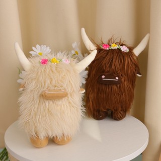 Jfmm ขายดี ของเล่นตุ๊กตาวัว Highland Cow Yak สําหรับตกแต่งบ้าน