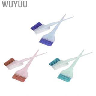 Wuyuu 2pcs/set Soft Nylon Hair Highlighting Brush Applicator Double Sided Dye Comb with Glitter Handle