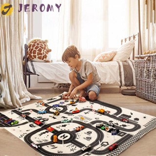 Jeromy City Parking Lot Roadmap ของเล่นเพื่อการศึกษา City Rode Traffic Car Map Kids Toy Baby Play Mat Road Mat Road Carpet Playmat