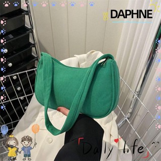 Daphne กระเป๋าถือ กระเป๋าคลัทช์ มีซิป สีพื้น สไตล์วินเทจ สําหรับผู้หญิง