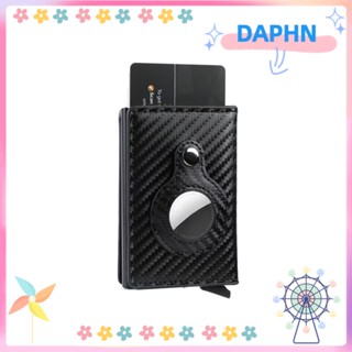 Daphs RIFD ซองหนังคาร์บอนไฟเบอร์ ป๊อปอัพ บาง มินิมอล สําหรับใส่บัตร AirTag Wallet Holder AirTag Men