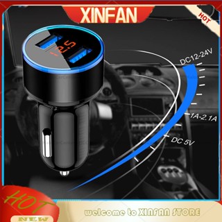 Xinfan [พร้อมส่ง] ที่ชาร์จ USB คู่ 3.1A 2 พอร์ต หน้าจอ LCD 12-24V สุ่มสี