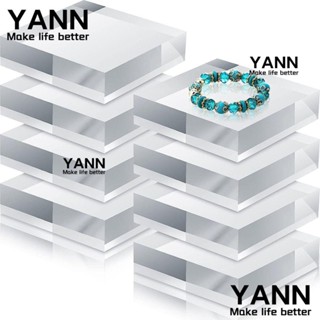 Yann1 บล็อกอะคริลิคขัดเงา ทรงสี่เหลี่ยม ขนาด 8x8x1.5 ซม. ทนทาน สําหรับตั้งโชว์ ตกแต่งบ้าน 8 ชิ้น