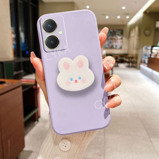 ใหม่ พร้อมส่ง เคสโทรศัพท์มือถือแบบนิ่ม ลายการ์ตูนกระต่ายน่ารัก พร้อมที่ตั้งวาง แฟชั่น สําหรับ VIVO Y27 4G 5G Y36 5G Y27 5G