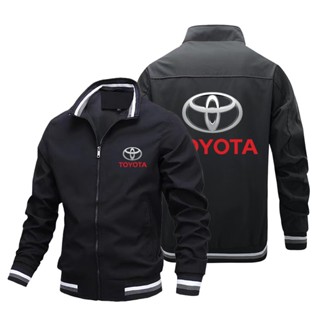 TOYOTA LOGO baseball uniform car shop custom work clothes Highlander CAMRY Yaris RAV4 Crown COROLLA LAND CRUISER PRADO SIENNA REIZ VIOS FJ CRUISER Venza Alphard FT-86 Avalon outdoor driving stand collar large size long sleeve sweater Aviator Jacket