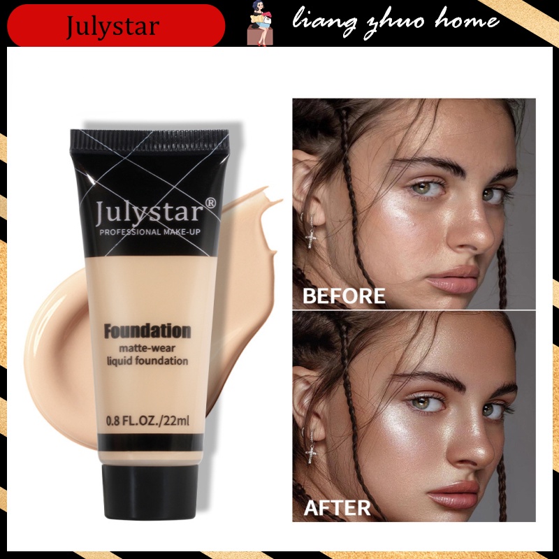 Julystar ใหม่ คอนซีลเลอร์ รองพื้น เนื้อแมตต์ ให้ความชุ่มชื้น ติดทนนาน 6 สี