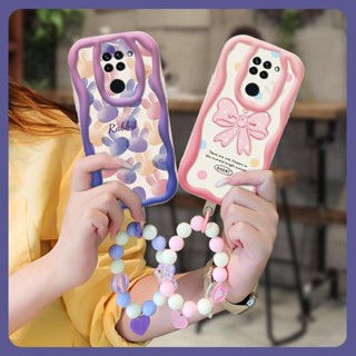 youth Liquid silicone Phone Case For Redmi Note9/Redmi 10X 4G Anti drop airbag Wave border Pendants Pendants Soft lovely