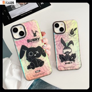 เคสโทรศัพท์มือถือแบบแข็ง ไล่โทนสี ลายกระต่าย สําหรับ Infinix Hot 30i Hot 20s Hot 11 Play Hot 10 Play Hot 10 Lite Smart 7 Smart 6 Smart 5