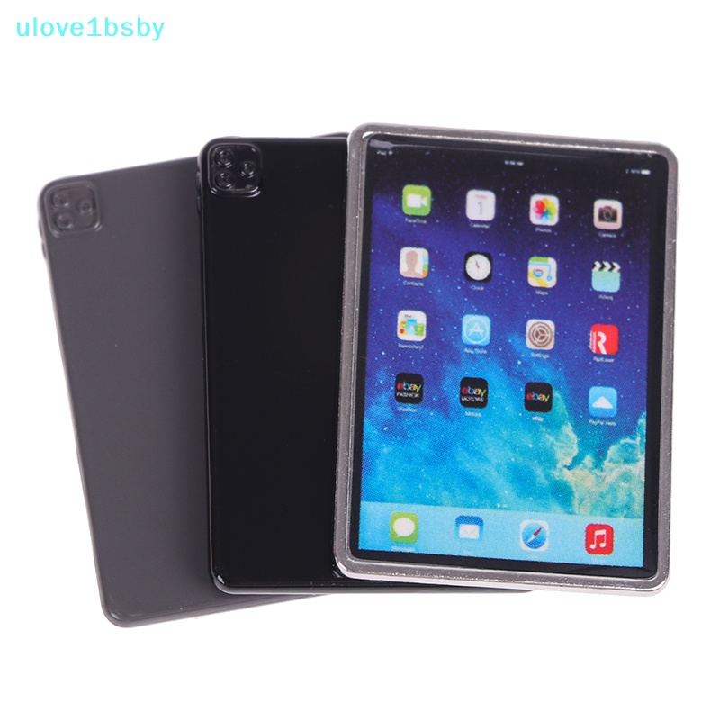 Ulove1bsby โมเดลแท็บเล็ตคอมพิวเตอร์ แล็ปท็อป ขนาดเล็ก 1:12 สําหรับตกแต่งบ้านตุ๊กตา TH