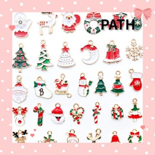 Path จี้ฟิกเกอร์เรซิ่น รูปการ์ตูนกวาง ซานตาคลอส แฮนด์เมด DIY สําหรับแขวนตกแต่งบ้าน 20-100 ชิ้น