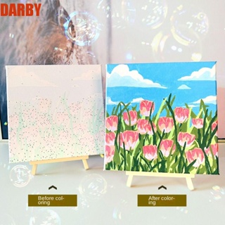 Darby ชุดภาพวาดสีน้ํามันอะคริลิค รูปดอกทิวลิป ตามตัวเลข สําหรับตกแต่งบ้าน DIY