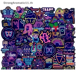 Strongaromatic สติกเกอร์นีออน กันน้ํา 50 ชิ้น