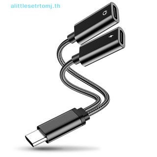 Alittlese อะแดปเตอร์แปลงสายหูฟัง USB-C 3.5 มม. Type-C 2 in 1 คุณภาพสูง สําหรับ iPad Pro Air Samsung TH