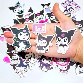 สติ๊กเกอร์ Kuromi คุโรมิ ติดแน่น กันน้ำ ติดกระเป๋าเดินทาง โน้ตบุ้ค (50 ชิ้น) sticker