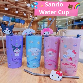 ใหม่ Kawaii Sanrio แก้วกาแฟ มีฉนวนกันความร้อน ลายการ์ตูนคิตตี้ มายเมโลดี้ คุโรมิ 750 มล. 304 แบบพกพา สําหรับสํานักงาน ของขวัญวันเกิด